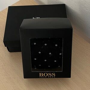 Hugo Boss Two Pair Dress Socks One Black with Silver Dots,One Black BNWT US 7-13